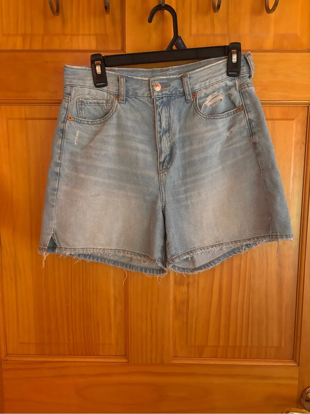 American Eagle Outfitters Light Blue Highest Rise Baggy Shorts